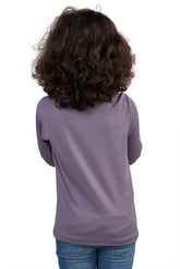 Dusty Lavender Finely Tuned Graphic Girls’ Full Sleeves T-Shirt